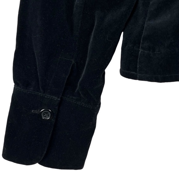 Y2K SO Black Velvet Peplum Blazer Jacket Size Large - Picture 6 of 11